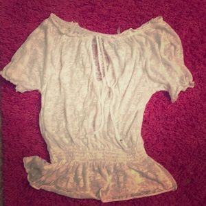 White bathing suit cover up  made by gess